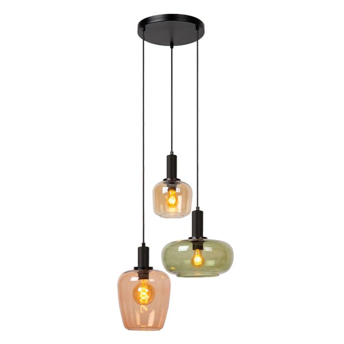 Multi-Farvet pendler lampe retro, Ilona