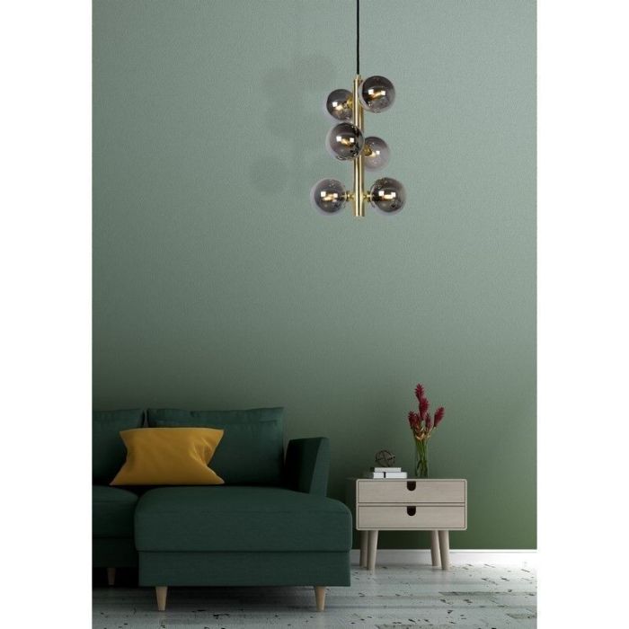 Guld pendler lampe retro, Tycho