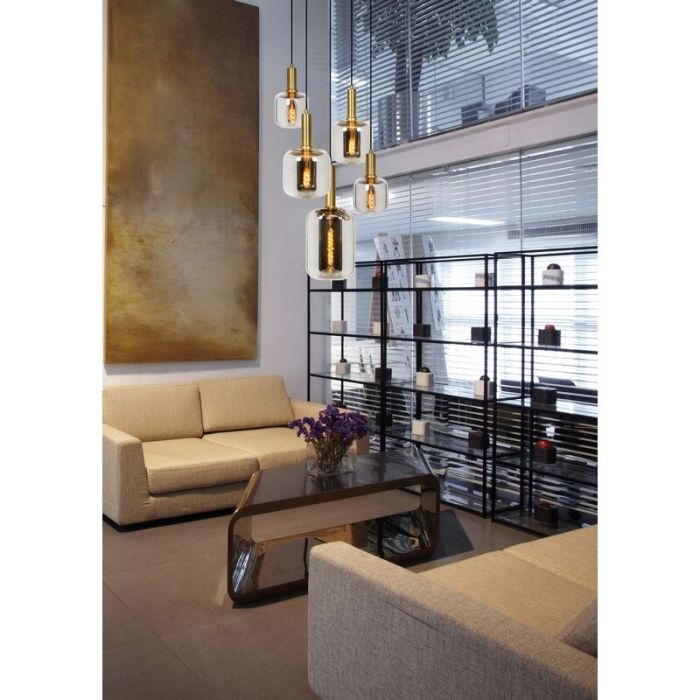 Guld pendler lampe modern, Joanet
