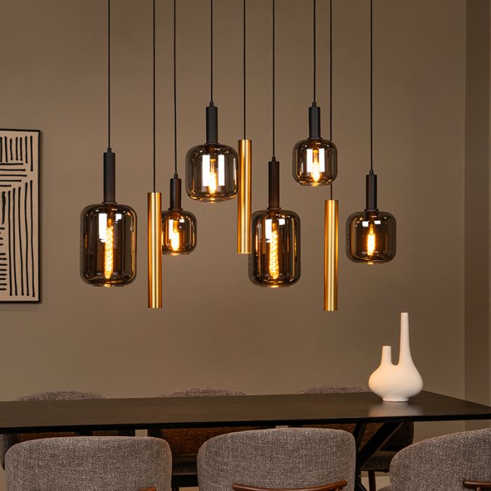 Sort pendler lampe modern, Joanet