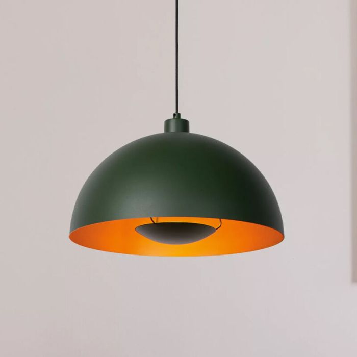 Grøn pendler lampe modern, Siemon