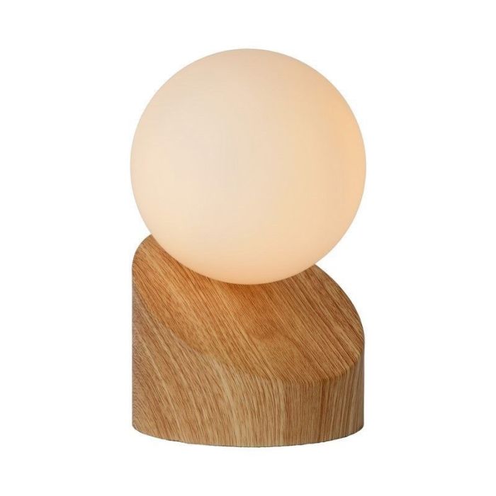 Brun bordlampe modern, Len, med brytare