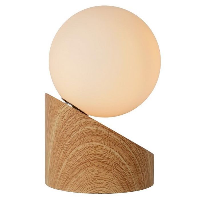 Brun bordlampe modern, Len, med brytare