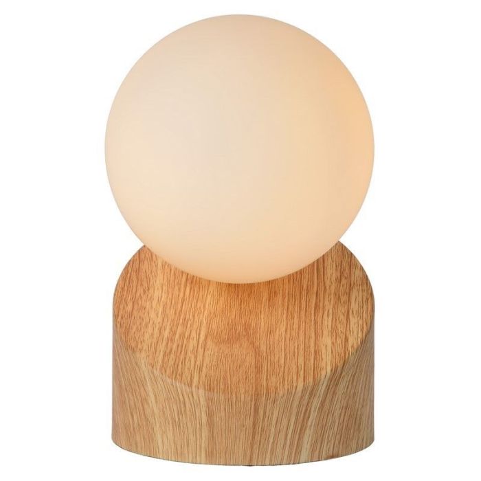 Brun bordlampe modern, Len, med brytare
