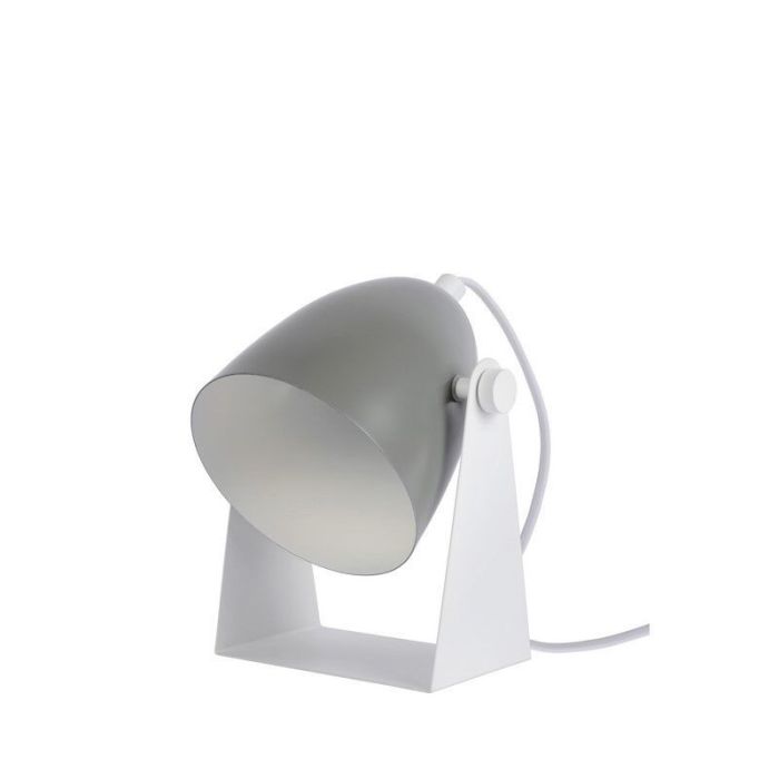 Grå bordlampe modern, Chago, med brytare