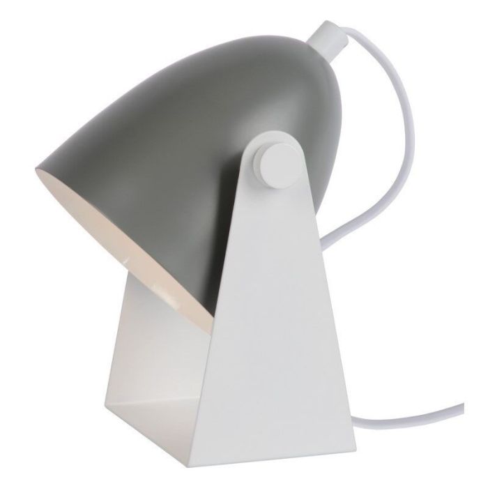 Grå bordlampe modern, Chago, med brytare
