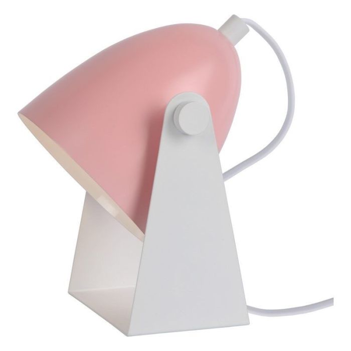 Lyserød bordlampe modern, Chago, med brytare