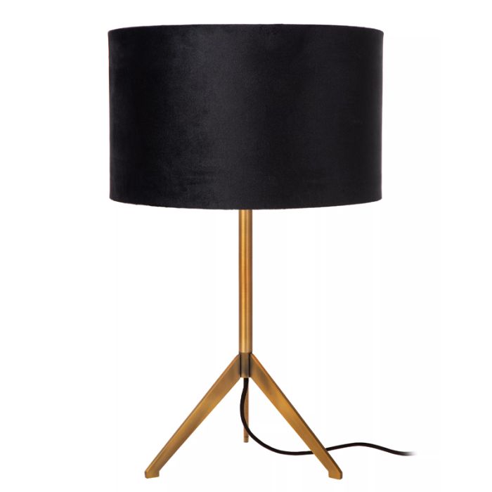 Sort bordlampe modern, Tondo, med brytare
