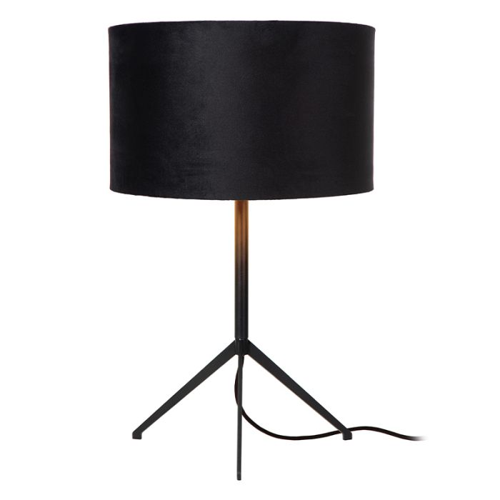 Sort bordlampe modern, Tondo, med brytare