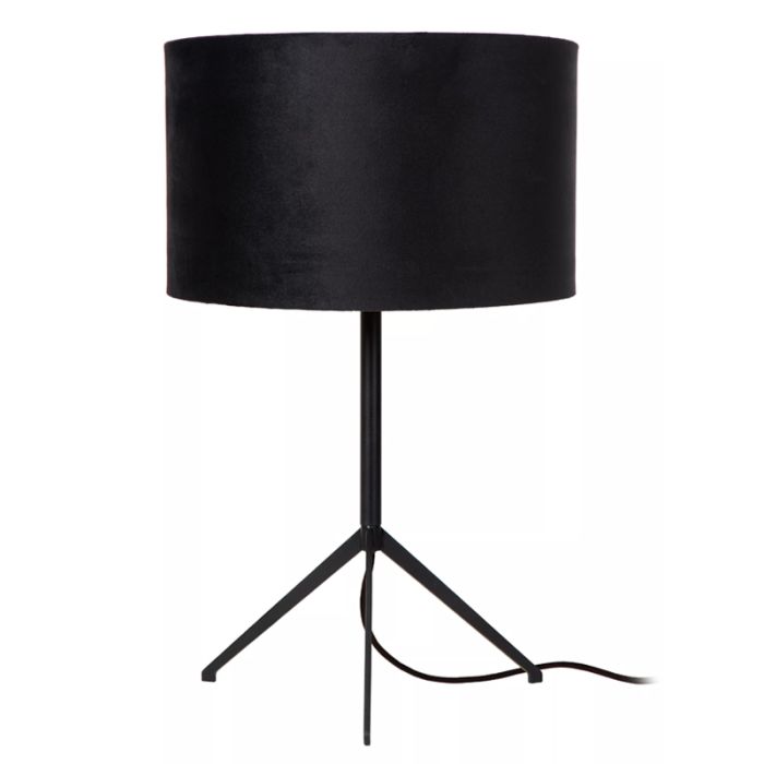 Sort bordlampe modern, Tondo, med brytare