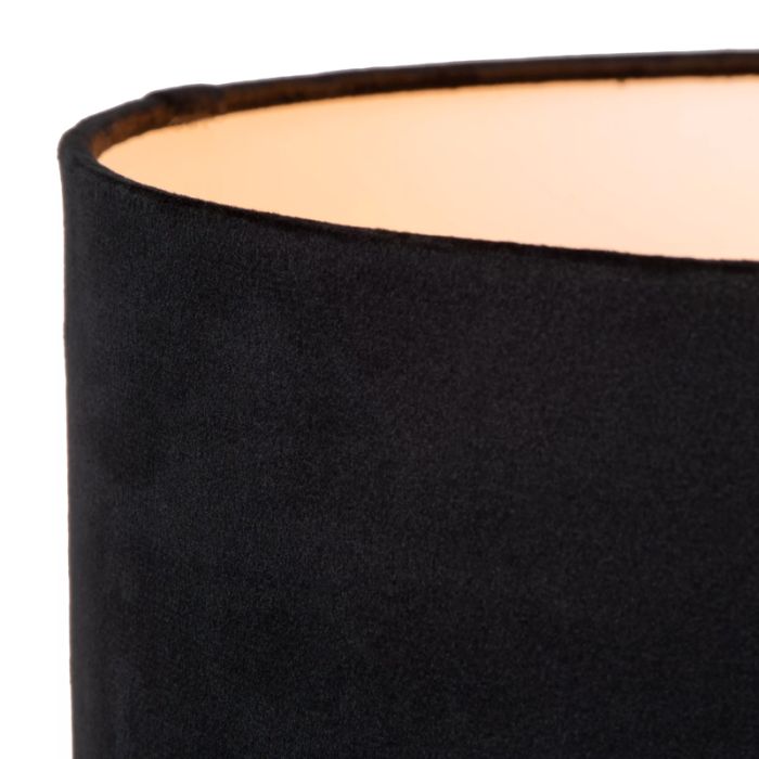 Sort bordlampe modern, Tondo, med brytare