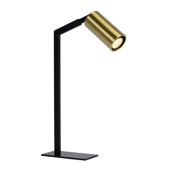 Guld bordlampe modern, Sybil, med brytare