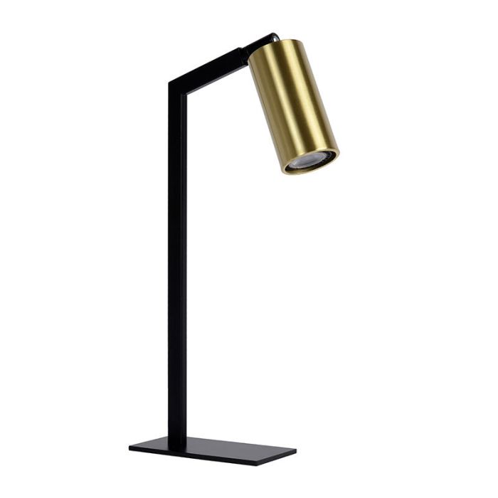 Guld bordlampe modern, Sybil, med brytare