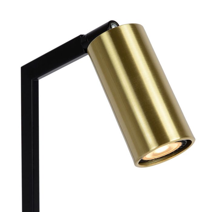 Guld bordlampe modern, Sybil, med brytare