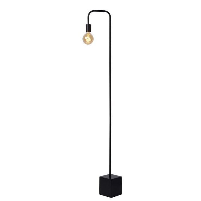 Sort gulv lampe modern, Lorin, med brytare