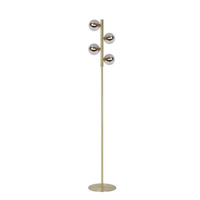 Guld gulv lampe retro, Tycho, med brytare