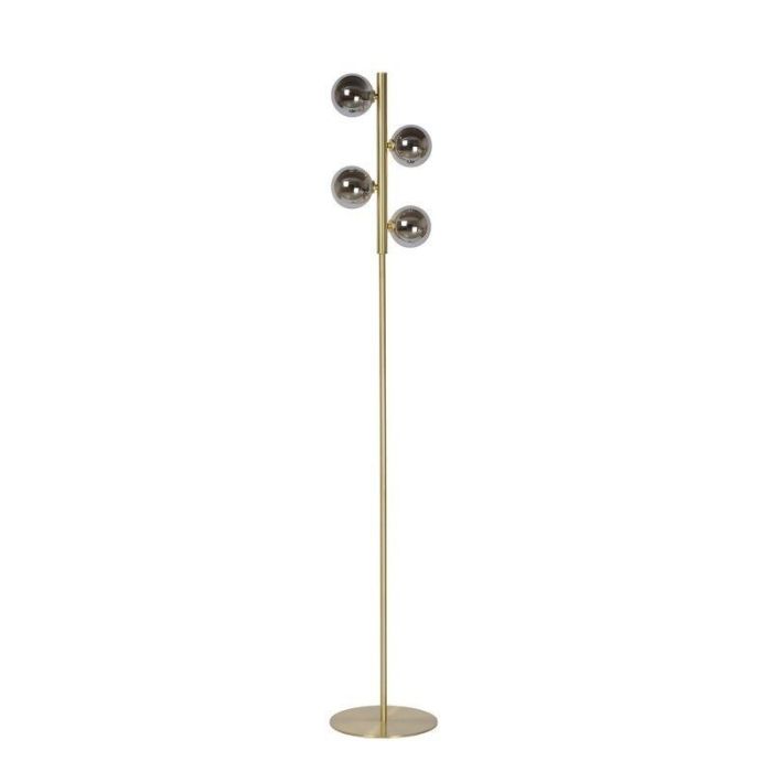 Guld gulv lampe retro, Tycho, med brytare