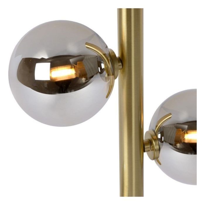 Guld gulv lampe retro, Tycho, med brytare