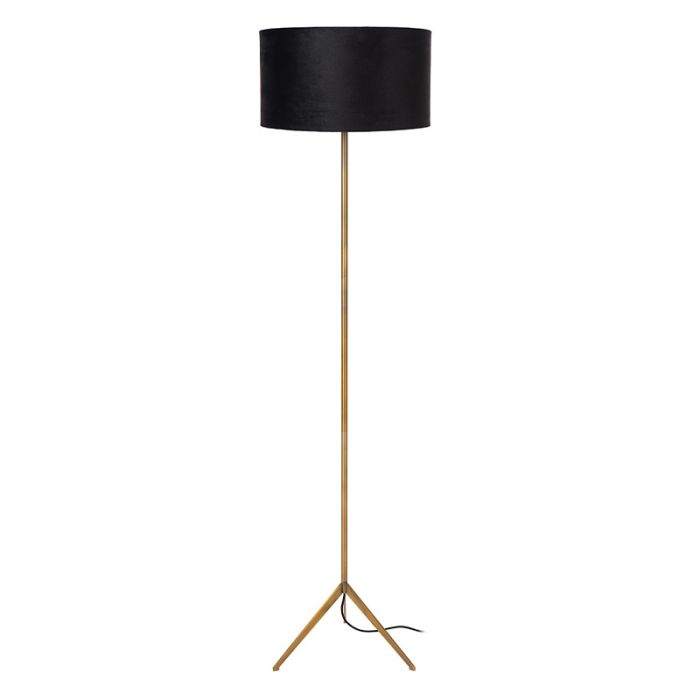 Sort gulv lampe modern, Tondo, med brytare
