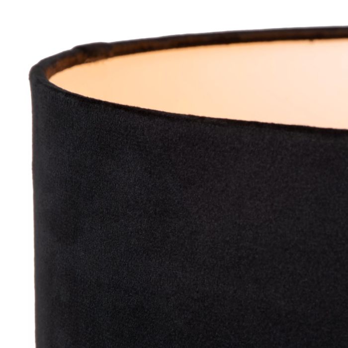 Sort gulv lampe modern, Tondo, med brytare