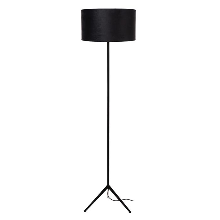 Sort gulv lampe modern, Tondo, med brytare
