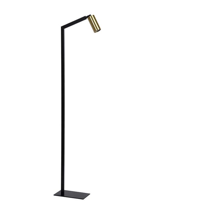 Sort gulv lampe modern, Sybil, med brytare
