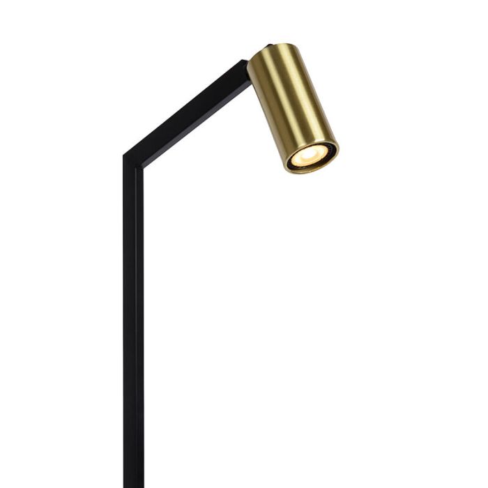 Sort gulv lampe modern, Sybil, med brytare
