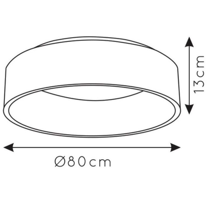 Hvid plafond modern, Talowe, 80W, 3000K LED