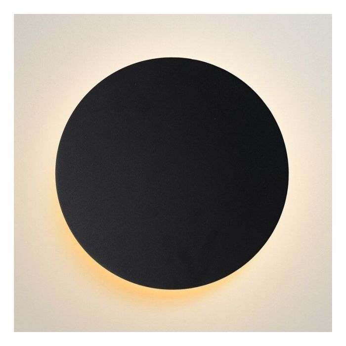 Sort væglampe modern, Eklyps led, 8W, 3000K LED