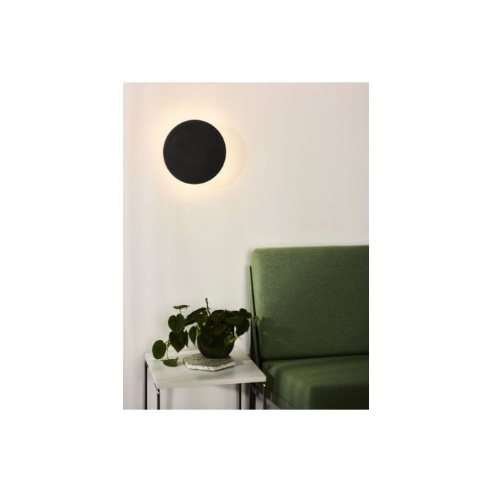 Sort væglampe modern, Eklyps led, 8W, 3000K LED
