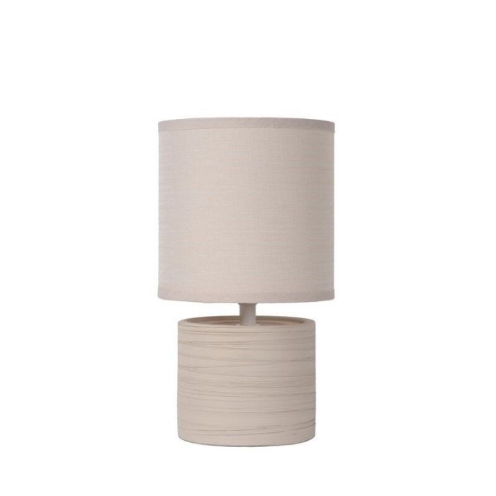 Keramik bordlampe grå, Greasby, med brytare