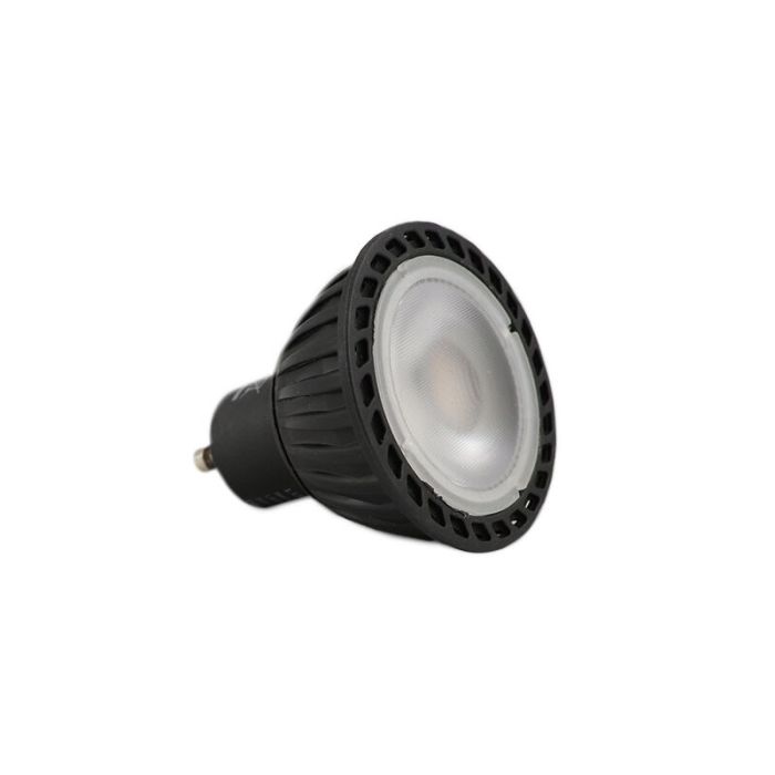 Sort GU10 LED pære, 5 Watt, dæmpbar