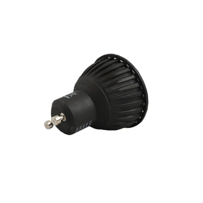 Sort GU10 LED pære, 5 Watt, dæmpbar