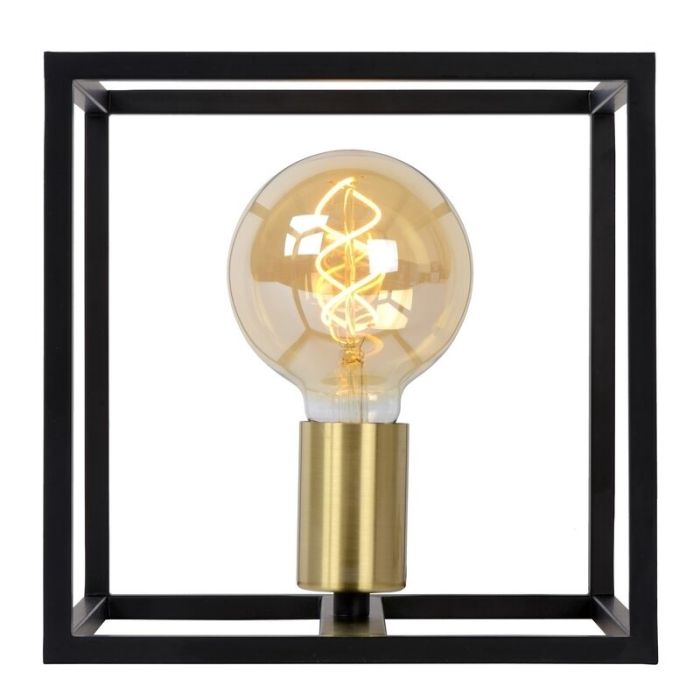 Guld bordlampe modern, Ruben, med brytare