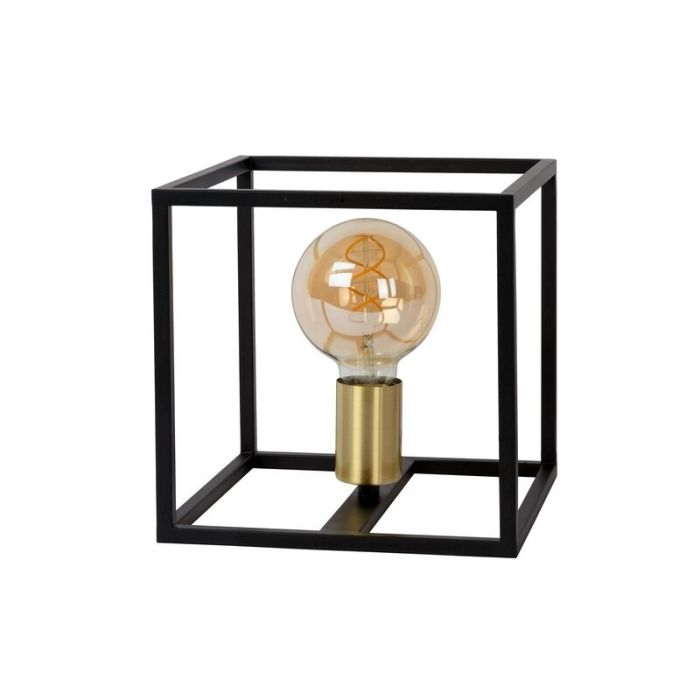 Guld bordlampe modern, Ruben, med brytare