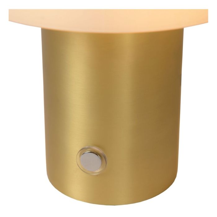Guld bordlampe rustik, Timon, med brytare