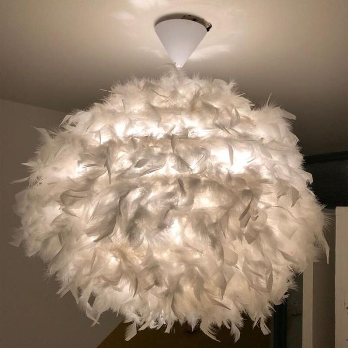Hvid pendler lampe modern, Goosy