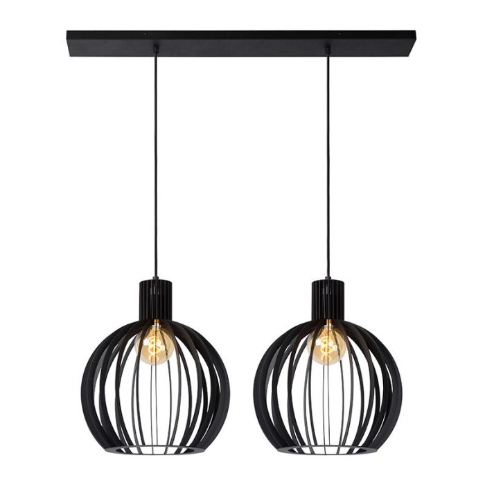 Sort pendler lampe modern, Mikaela