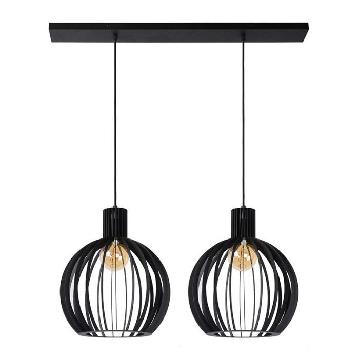 Sort pendler lampe modern, Mikaela