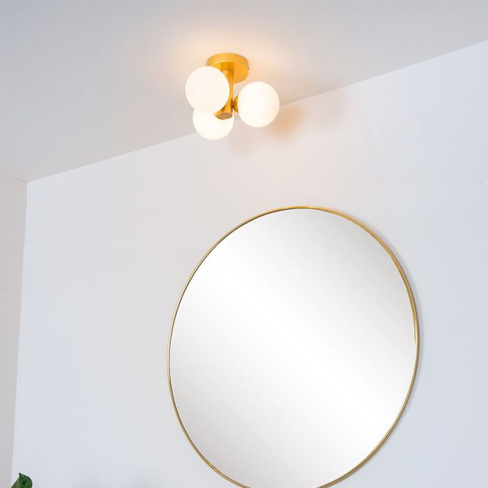 Guld loftlampe badeværelse modern, Trudy, IP44