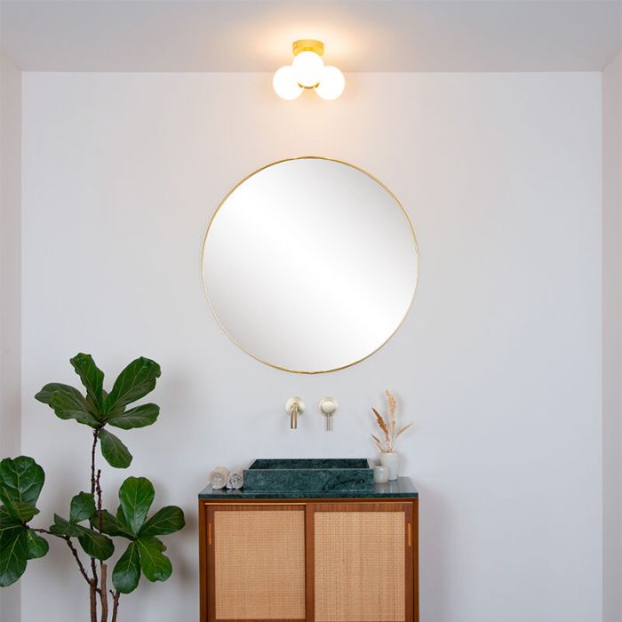Guld loftlampe badeværelse modern, Trudy, IP44