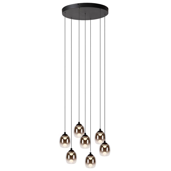 Grå pendler lampe modern, Tamino, 7W, 3000K LED