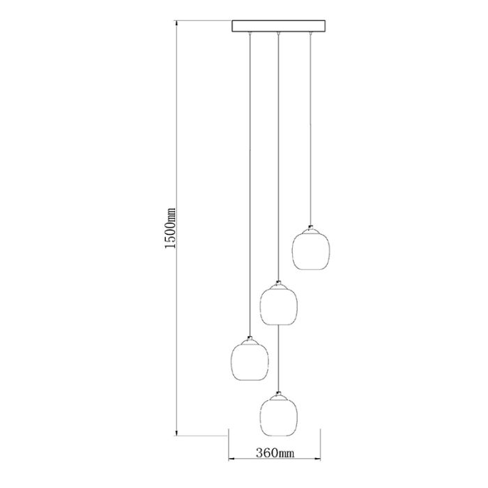 Grå pendler lampe modern, Tamino, 5,2W, 3000K LED