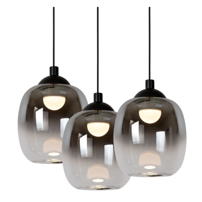Grå pendler lampe modern, Tamino, 5,6W, 3000K LED