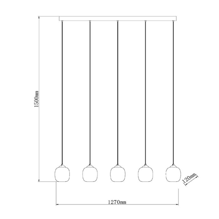 Grå pendler lampe modern, Tamino, 5,6W, 3000K LED