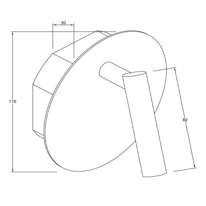 Sort sengelampe modern, Jolijn, 2W, 3000K LED, med brytare