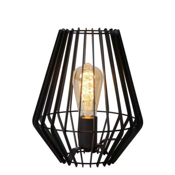 Sort bordlampe modern, Reda, med brytare