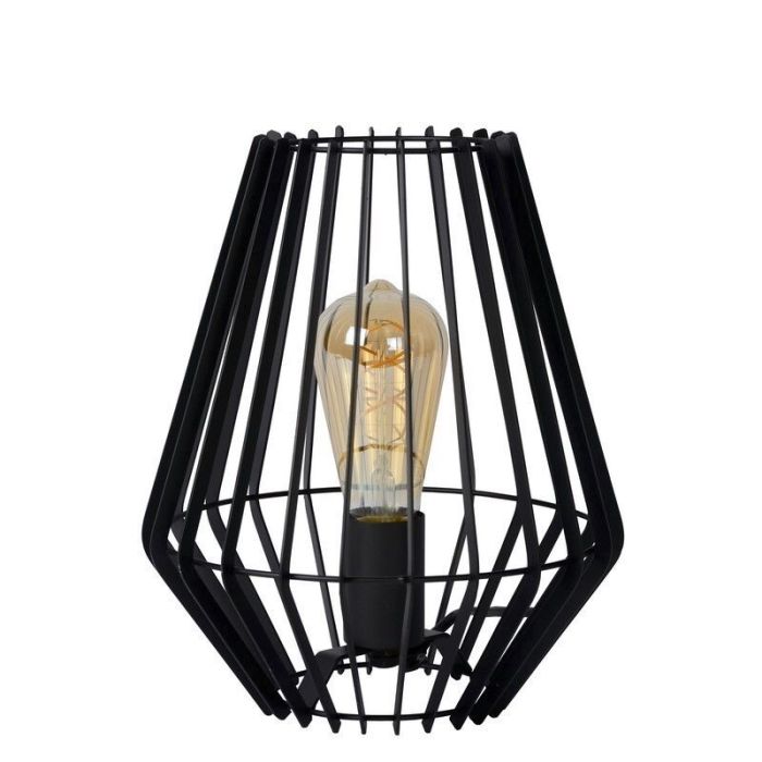 Sort bordlampe modern, Reda, med brytare