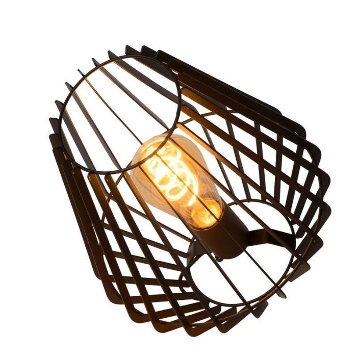 Sort bordlampe modern, Reda, med brytare