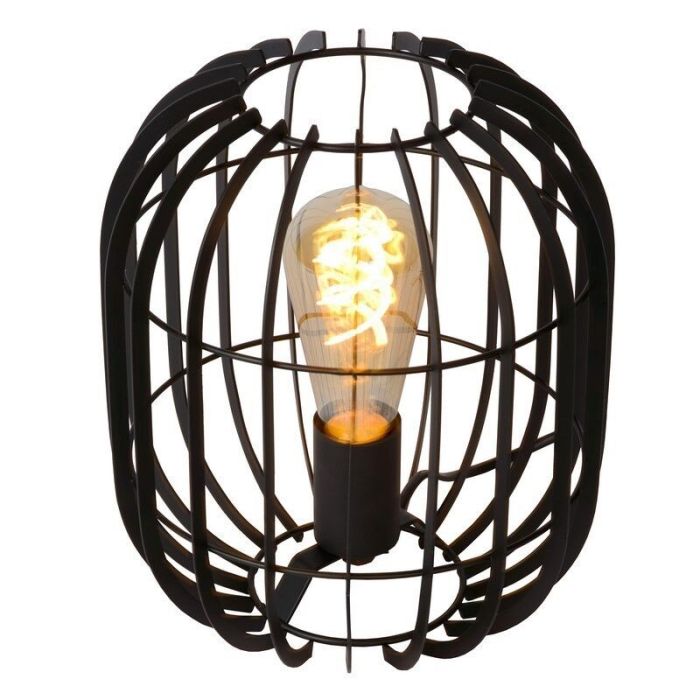 Sort bordlampe modern, Reda, med brytare